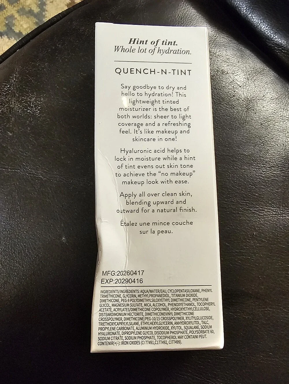 Laura Gellar Quench-N-Tint Lighweight Tinted Moisturizer In Light NWT Sealed Box